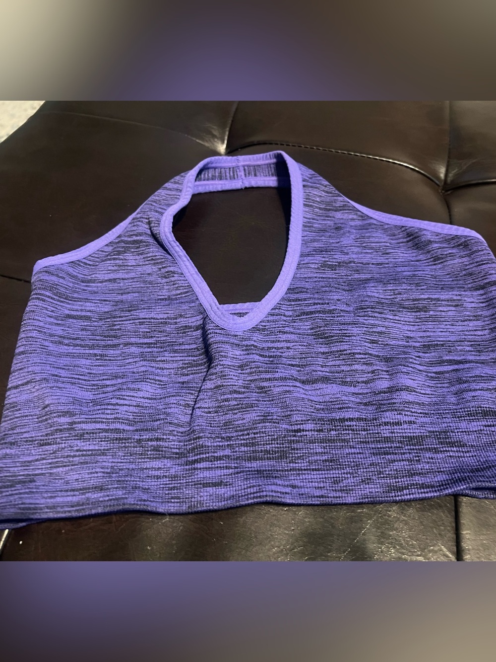 Peloton Purple Space-Dye Performance Sports Bra